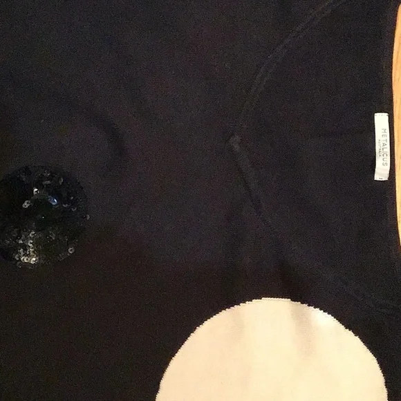 Metalicus Black & White Cotton Jumper Size M/L - Picture 3 of 5